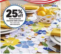 Meijer Room & Retreat Seasonal Table Linens offer
