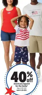 Meijer Americana Apparel for the Family offer