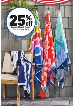 Meijer Jacquard Beach Towels offer