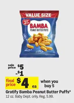 Meijer Gratify Bamba Peanut Butter Puffs offer
