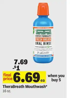 Meijer TheraBreath Mouthwash offer