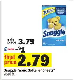 Meijer Snuggle Fabric Softener Sheets offer