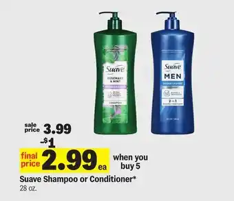 Meijer Suave Shampoo or Conditioner offer