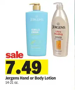 Meijer Jergens Hand or Body Lotion offer