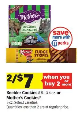 Meijer Keebler Cookies 8.5-13.4 oz. or Mother's Cookies* 9 oz offer