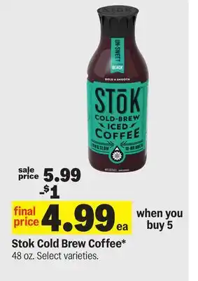 Meijer Stok Cold Brew Coffee offer