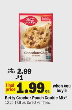 Meijer Betty Crocker Pouch Cookie Mix offer