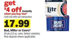 Meijer Bud, Miller or Coors offer
