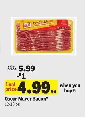 Meijer Oscar Mayer Bacon offer