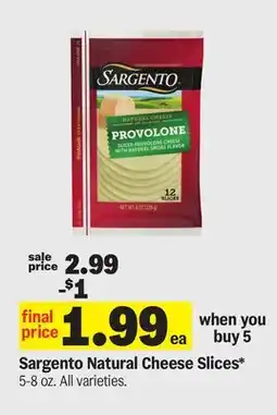 Meijer Sargento Natural Cheese Slices offer