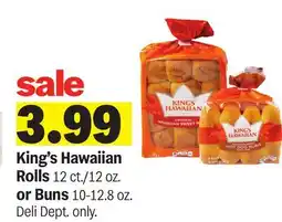 Meijer King's Hawaiian Rolls 12 ct./12 oz. or Buns 10-12.8 oz offer