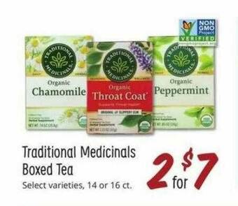 Sprouts Farmers Market Traditional Medicinals Boxed Tea offer