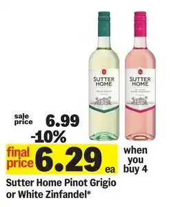Meijer Sutter Home Pinot Grigio or White Zinfandel offer