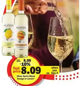 Meijer Oliver Spritz Blood Orange or Lemon offer