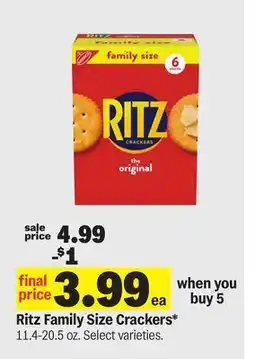 Meijer Ritz Family Size Crackers offer
