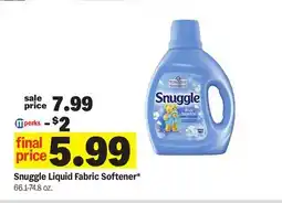 Meijer Snuggle Liquid Fabric Softener offer