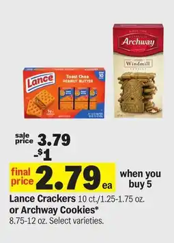 Meijer Lance Crackers or Archway Cookies offer