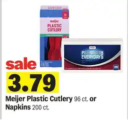 Meijer Meijer Plastic Cutlery 96 ct. or Napkins 200 ct offer