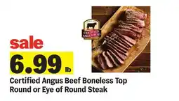 Meijer Certified Angus Beef Boneless Top Round or Eye of Round Steak offer