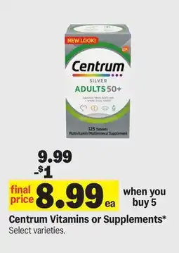 Meijer Centrum Vitamins or Supplements offer