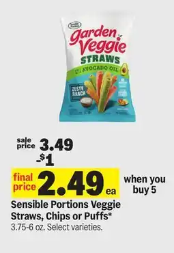 Meijer Sensible Portions Veggie Straws, Chips or Puffs offer