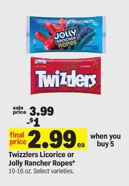 Meijer Twizzlers Licorice or Jolly Rancher Ropes offer