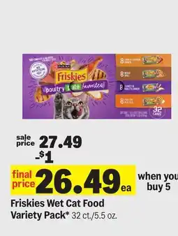 Meijer Friskies Wet Cat Food Variety Pack offer