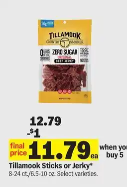 Meijer Tillamook Sticks or Jerky offer