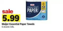 Meijer Meijer Essential Paper Towels offer