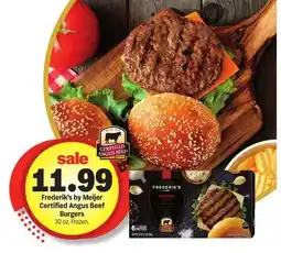 Meijer Frederik's by Meijer Certified Angus Beef Burgers offer