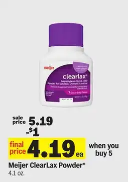 Meijer Meijer ClearLax Powder offer
