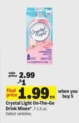 Meijer Crystal Light On-The-Go Drink Mixes offer