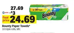 Meijer Bounty Paper Towels offer