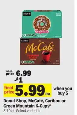Meijer Donut Shop, McCafe, Caribou or Green Mountain K-Cups offer