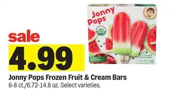 Meijer Jonny Pops Frozen Fruit & Cream Bars offer