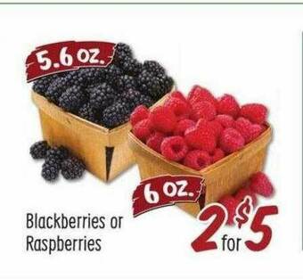 Sprouts Farmers Market Blackberries Or Raspberries offer