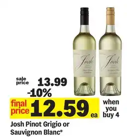 Meijer Josh Pinot Grigio or Sauvignon Blanc offer