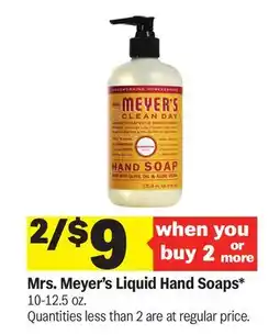 Meijer Mrs. Meyer's Liquid Hand Soaps offer