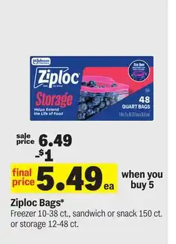 Meijer Ziploc Bags offer