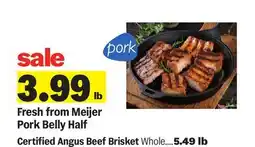 Meijer Fresh from Meijer Pork Belly Half offer