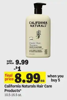 Meijer California Naturals Hair Care Products offer