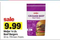 Meijer Meijer 1/4 Lb. Beef Burgers offer