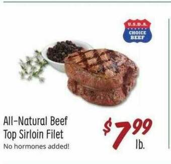 Sprouts Farmers Market All-Natural Beef Top Sirloin Filet offer