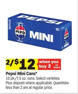 Meijer Pepsi Mini Cans offer