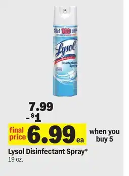 Meijer Lysol Disinfectant Spray offer