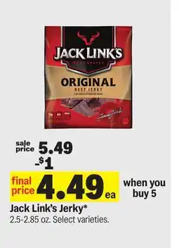 Meijer Jack Link's Jerky offer