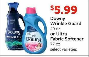 Fareway Downy Wrinkle Guard Or Ultra Fabric Softener offer