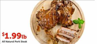 Fareway All Natural Pork Steak offer