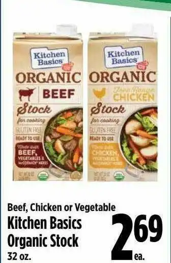 KTA Super Stores Beef, Chicken Or Vegetable Kitchen Basics Organic Stock offer