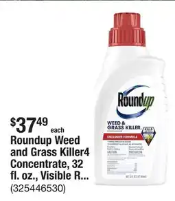 The Home Depot Roundup Weed and Grass Killer4 Concentrate, 32 fl. oz., Visible Results in Hours offer